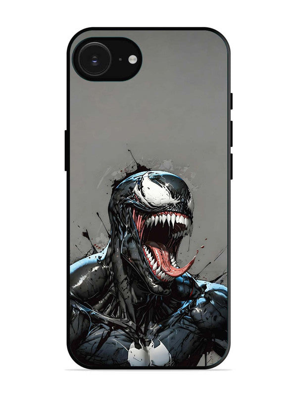 iPhone 16e Venom Symbiote Grin Art