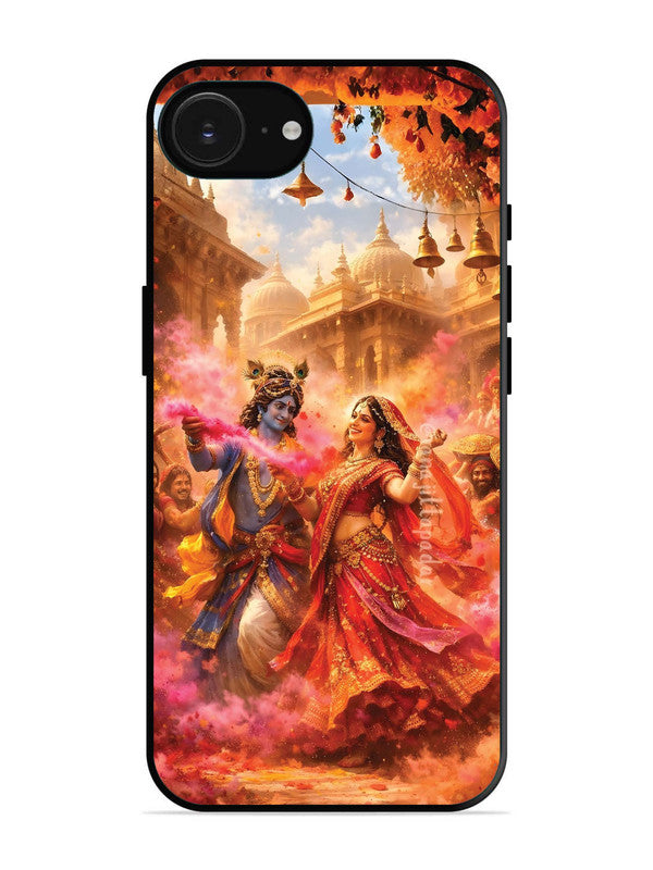 iPhone 16e Radha Krishna Playing Holi