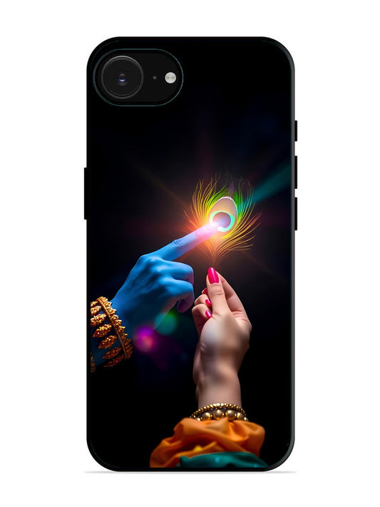 iPhone 16e Radha Krishna touching feather