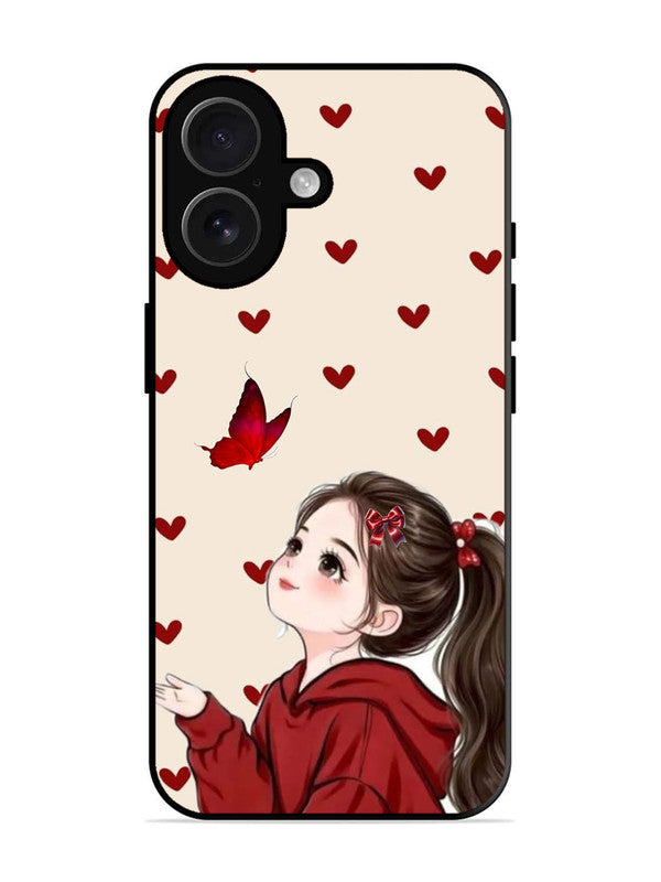 iPhone 17 Beautiful girl with red butterfly