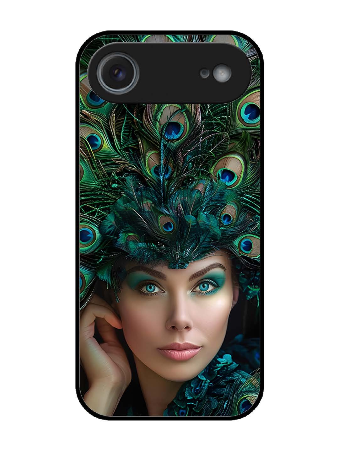 iPhone 17 Air Girl with peacock feather Crown