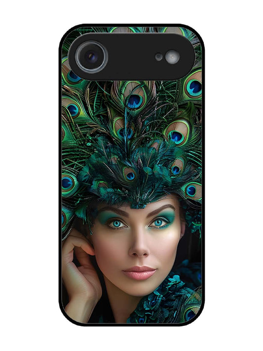 iPhone 17 Air Girl with peacock feather Crown
