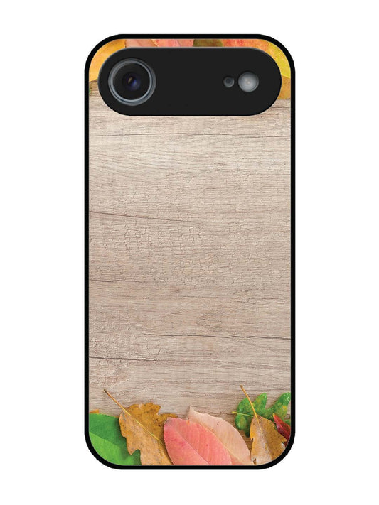 iPhone 17 Air Autumn Leafs On Wooden Table