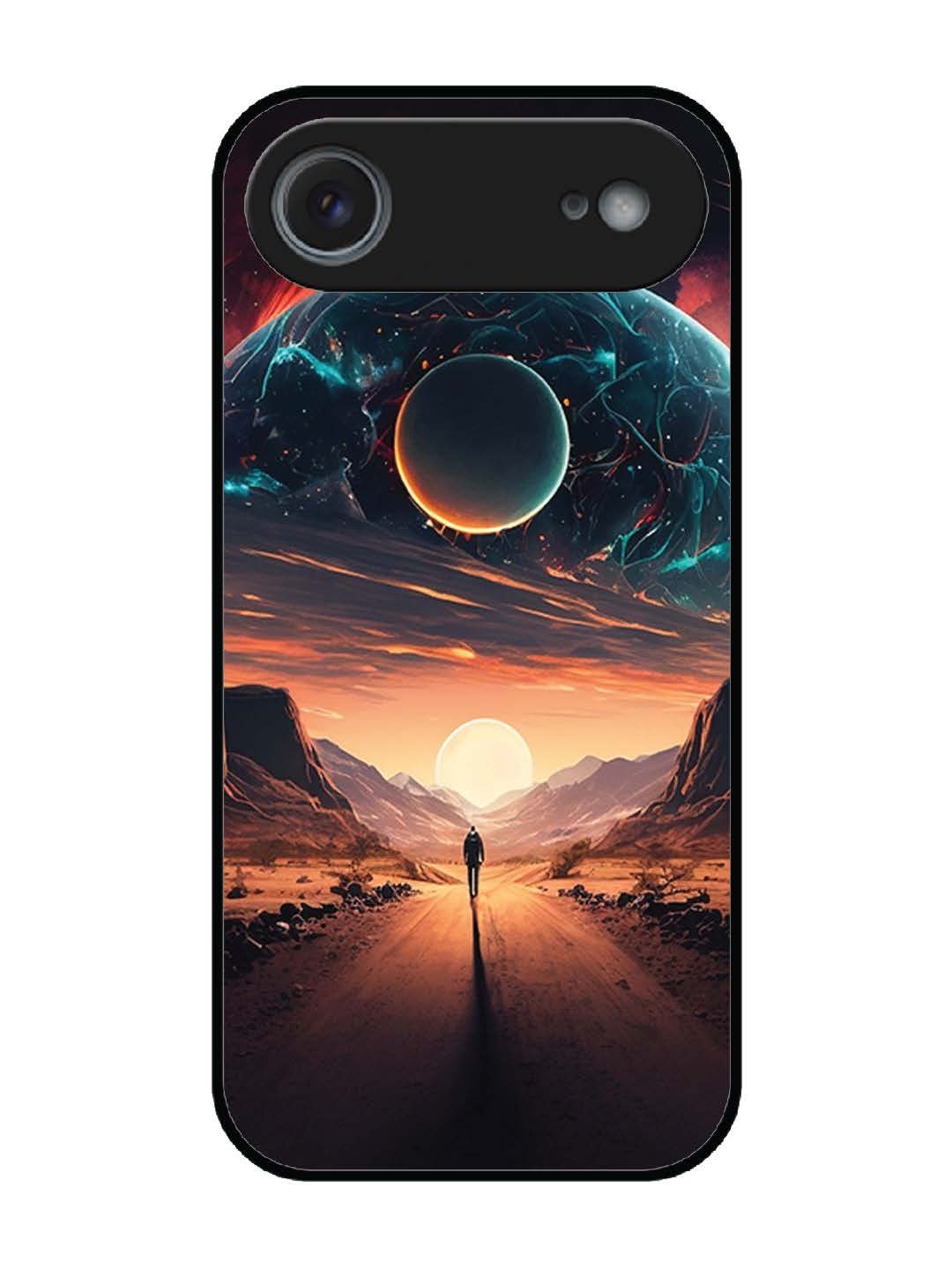 iPhone 17 Air Sunset with space scene