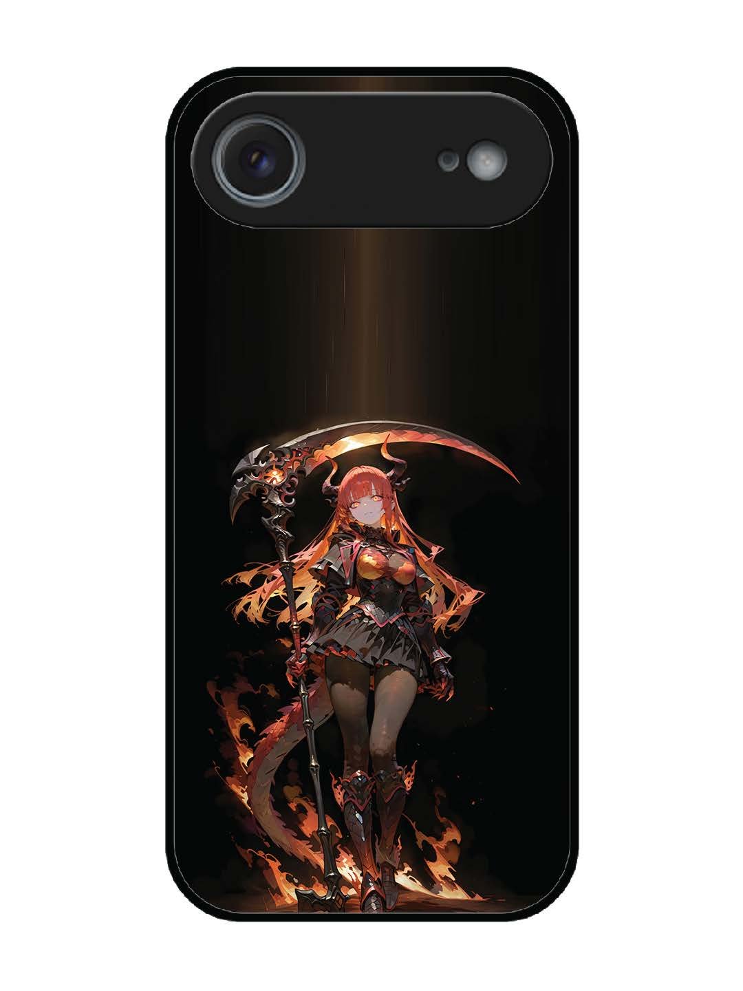 iPhone 17 Air anime-girl-sycthe-red-hair-horn