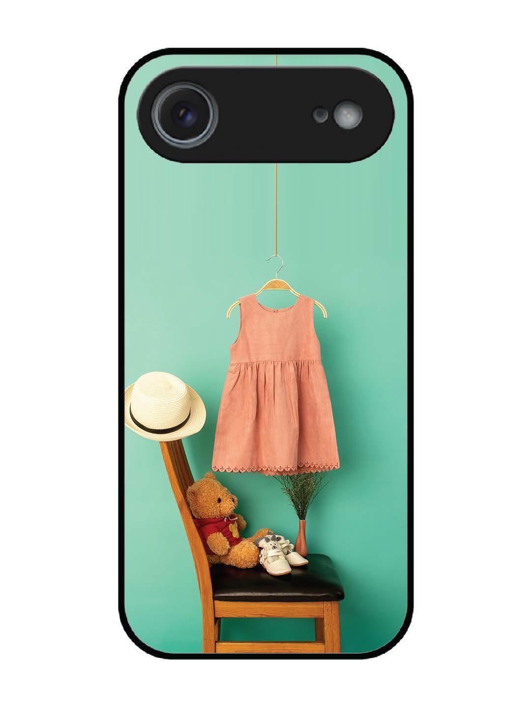 iPhone 17 Air Trendy dress for girl near toy bear