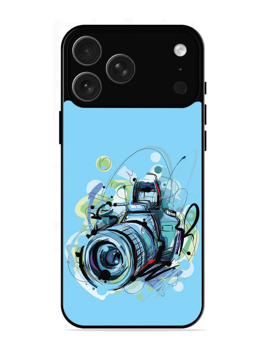 iPhone 17 Pro Camera Blue Background