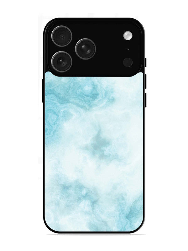 iPhone 17 Pro Light Blue with White Ocean Marble