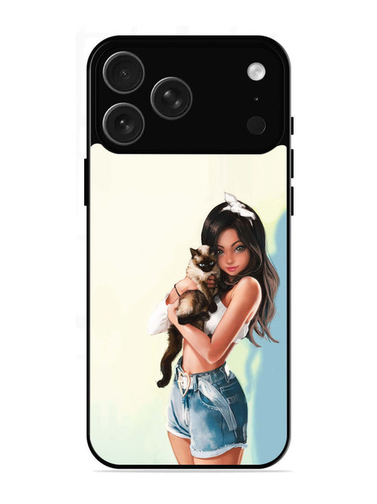 iPhone 17 Pro Cute Girl with Cat