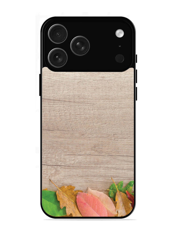 iPhone 17 Pro Autumn Leafs On Wooden Table