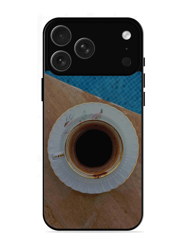 iPhone 17 Pro Black Tea Cup Saucer