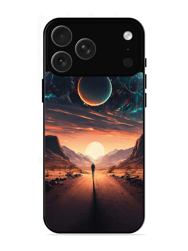 iPhone 17 Pro Sunset with space scene