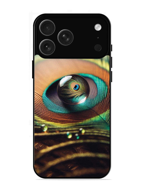iPhone 17 Pro Water Drop On Peacock Feather
