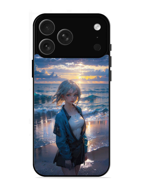 iPhone 17 Pro Anime Girl Beach Ocean Waves