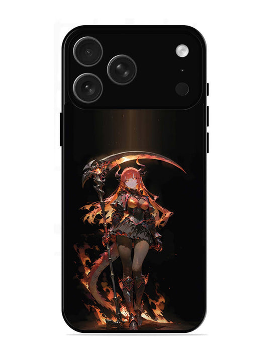 iPhone 17 Pro anime-girl-sycthe-red-hair-horn