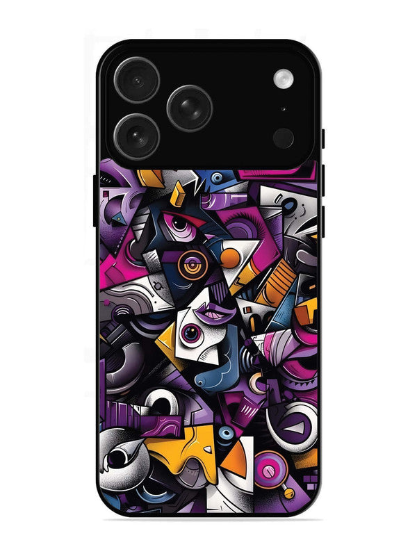 iPhone 17 Pro Abstract Geometric Graffiti Chaos