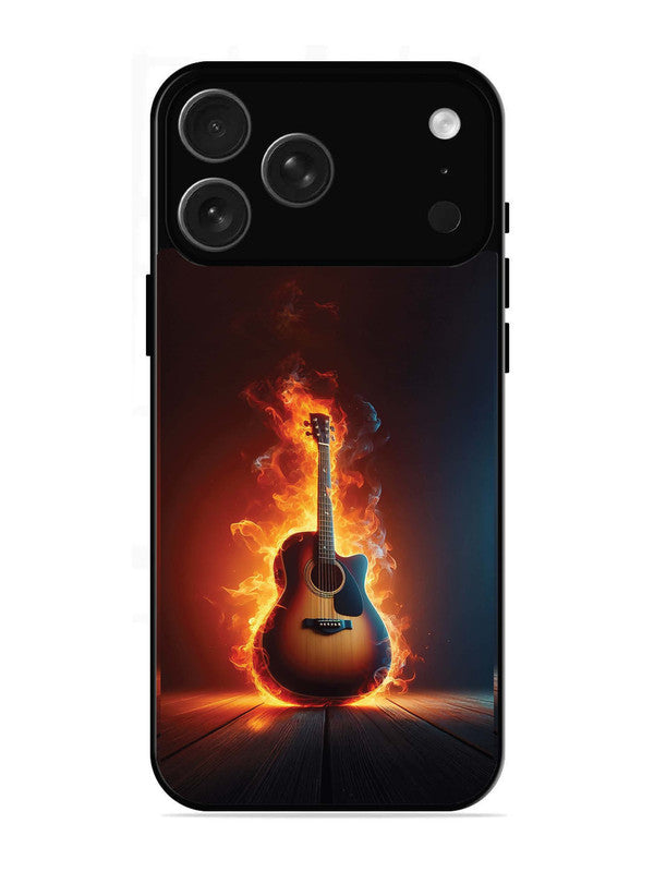 iPhone 17 Pro Fire Acoustic Guitar Stage Passion
