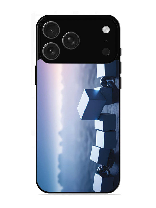 iPhone 17 Pro Minimalist Blockchain Cube Chain