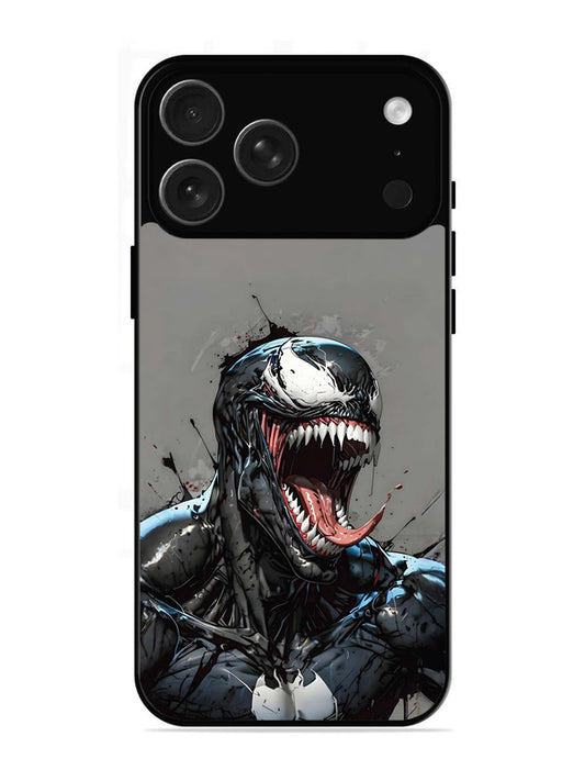 iPhone 17 Pro Venom Symbiote Grin Art