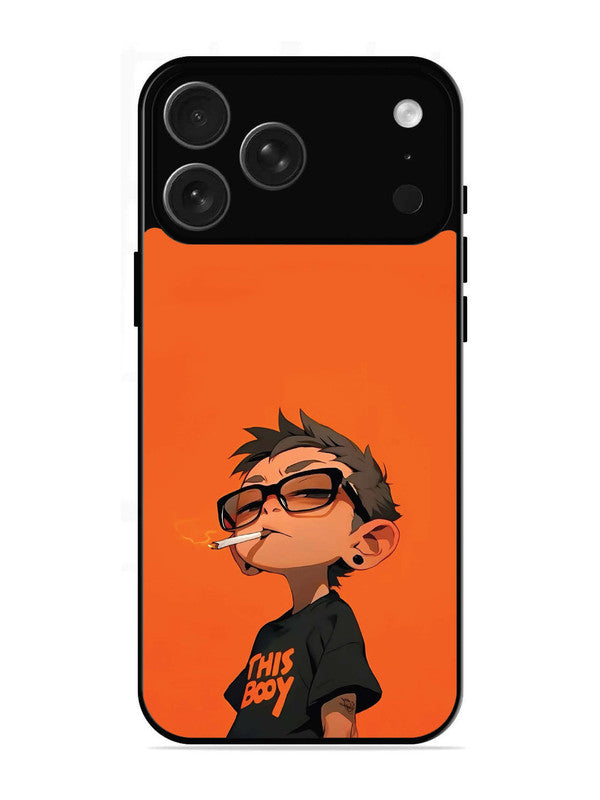 iPhone 17 Pro Vibrant Orange Attitude Cartoon