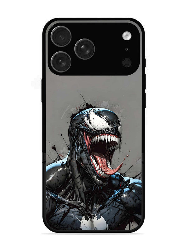 iPhone 17 Pro Max Venom Symbiote Grin Art