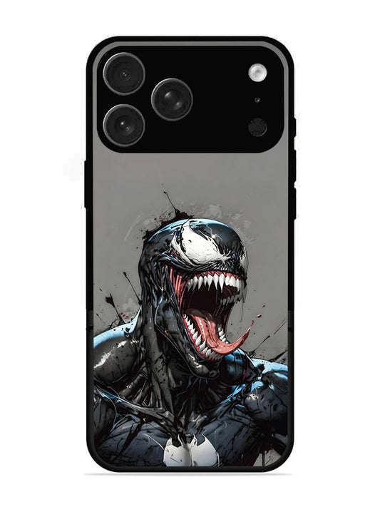 iPhone 17 Pro Max Venom Symbiote Grin Art