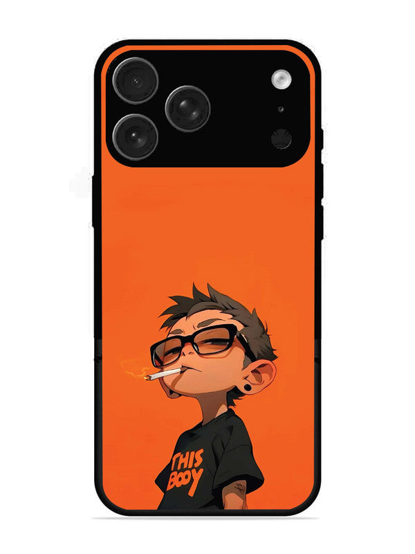 iPhone 17 Pro Max Vibrant Orange Attitude Cartoon