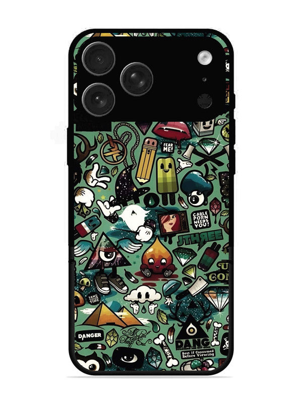iPhone 17 Pro Max Pop Art Doodle Graffiti Collage