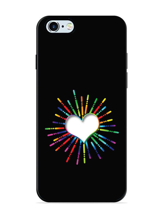 iPhone 6 Colourful Heart on Black