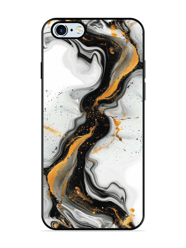 iPhone 6 Black And Golden Marble Essence