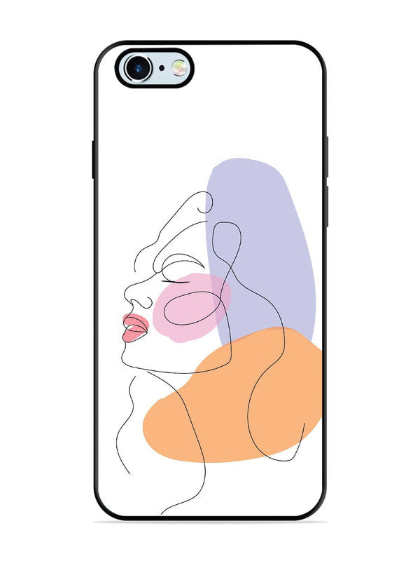 iPhone 6 Line Art Girl Face