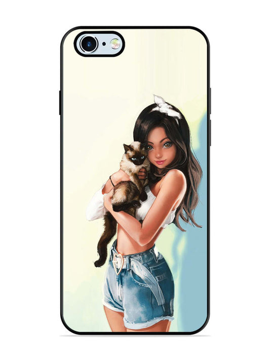 iPhone 6 Cute Girl with Cat