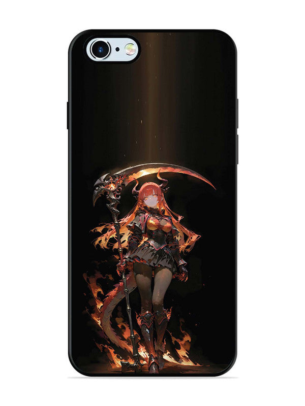 iPhone 6 anime-girl-sycthe-red-hair-horn