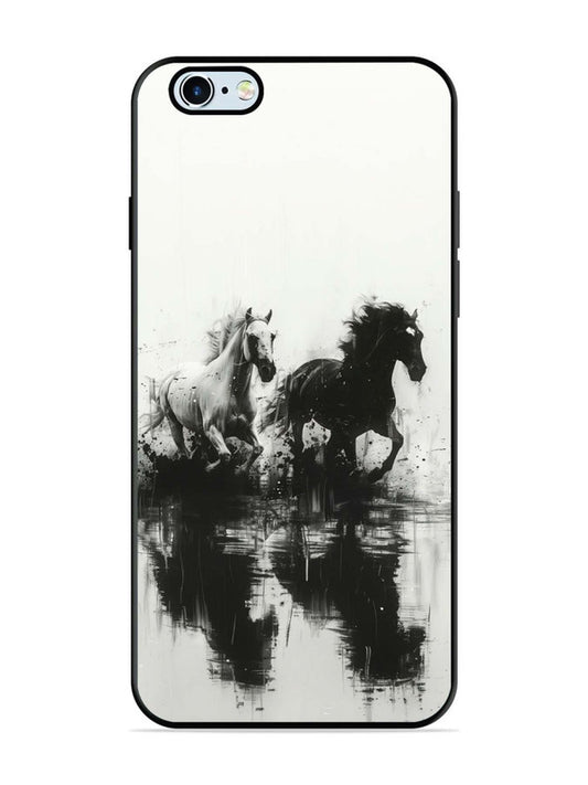 iPhone 6 Plus Black & White Horse