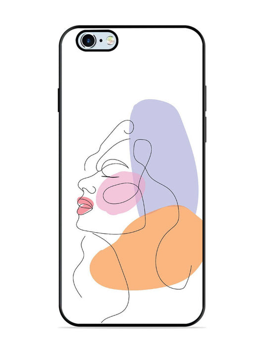 iPhone 6 Plus Line Art Girl Face