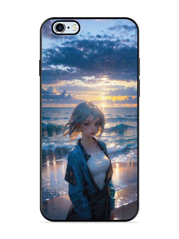 iPhone 6 Plus Anime Girl Beach Ocean Waves
