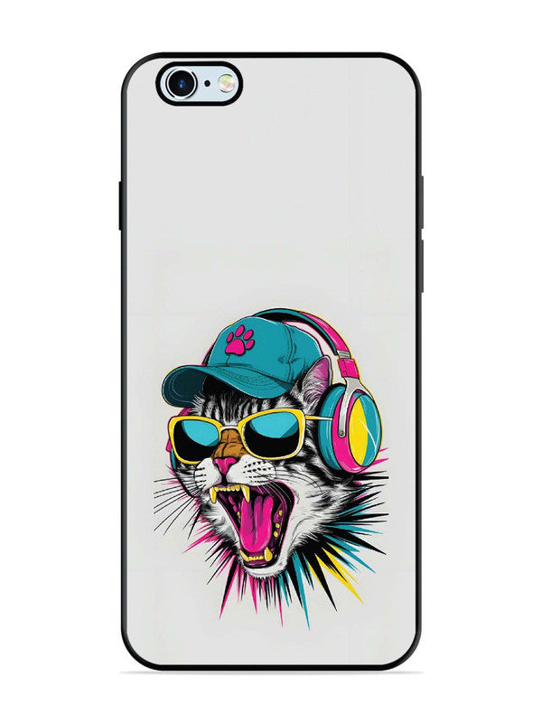 iPhone 6 Plus Neon Pop Art DJ Cat Vibe