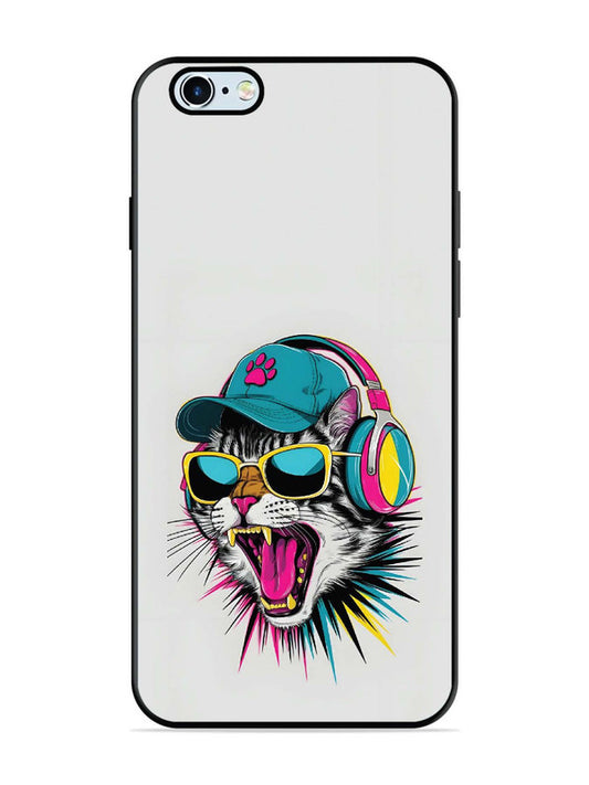 iPhone 6 Plus Neon Pop Art DJ Cat Vibe
