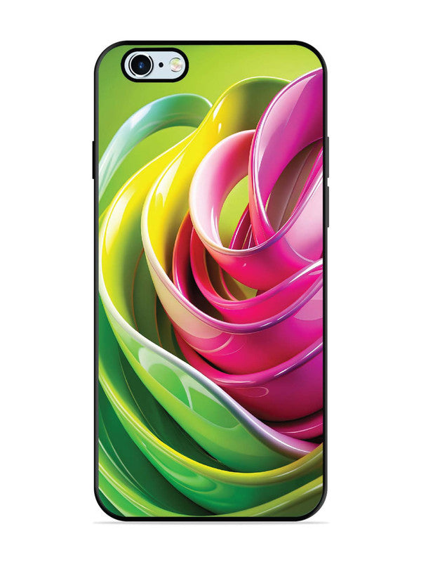 iPhone 6 Plus Vibrant Swirl Glossy Ribbon Art