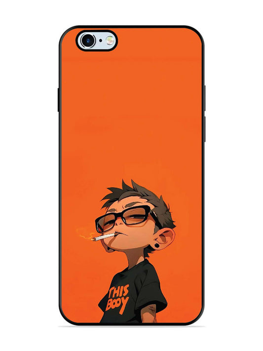 iPhone 6 Plus Vibrant Orange Attitude Cartoon