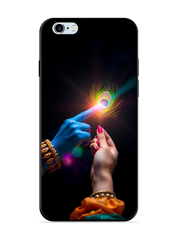 iPhone 6 Plus | 2D Metal | Radha Krishna touching feather | IP-6Pl-454