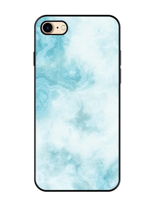 iPhone 7 Light Blue with White Ocean Marble