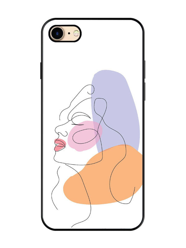 iPhone 7 Line Art Girl Face
