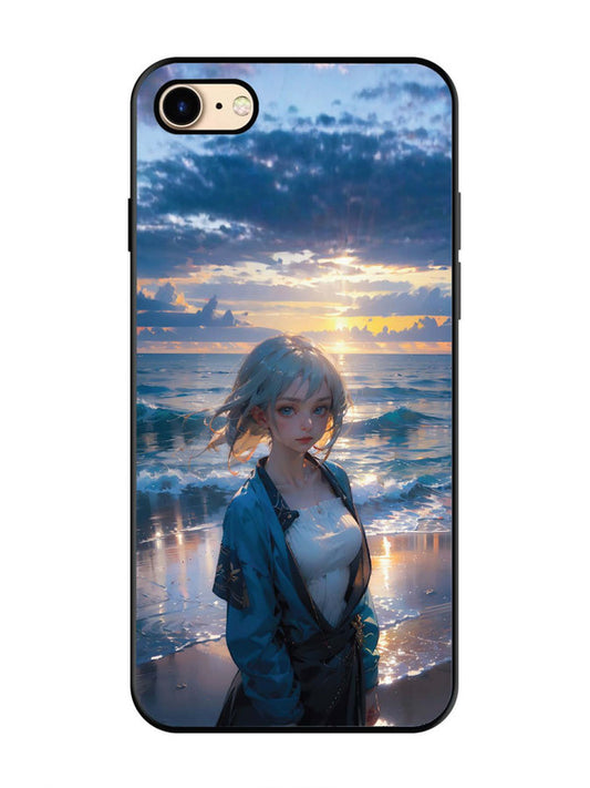 iPhone 7 Anime Girl Beach Ocean Waves