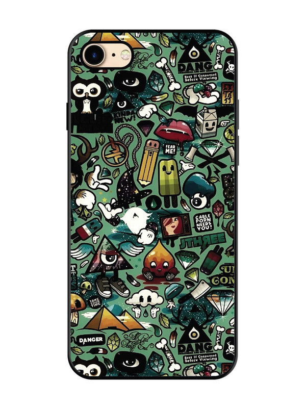 iPhone 7 Pop Art Doodle Graffiti Collage