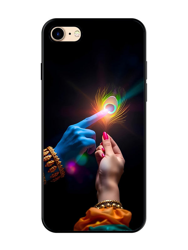 iPhone 7 | 2D Metal | Radha Krishna touching feather | IP-7-454