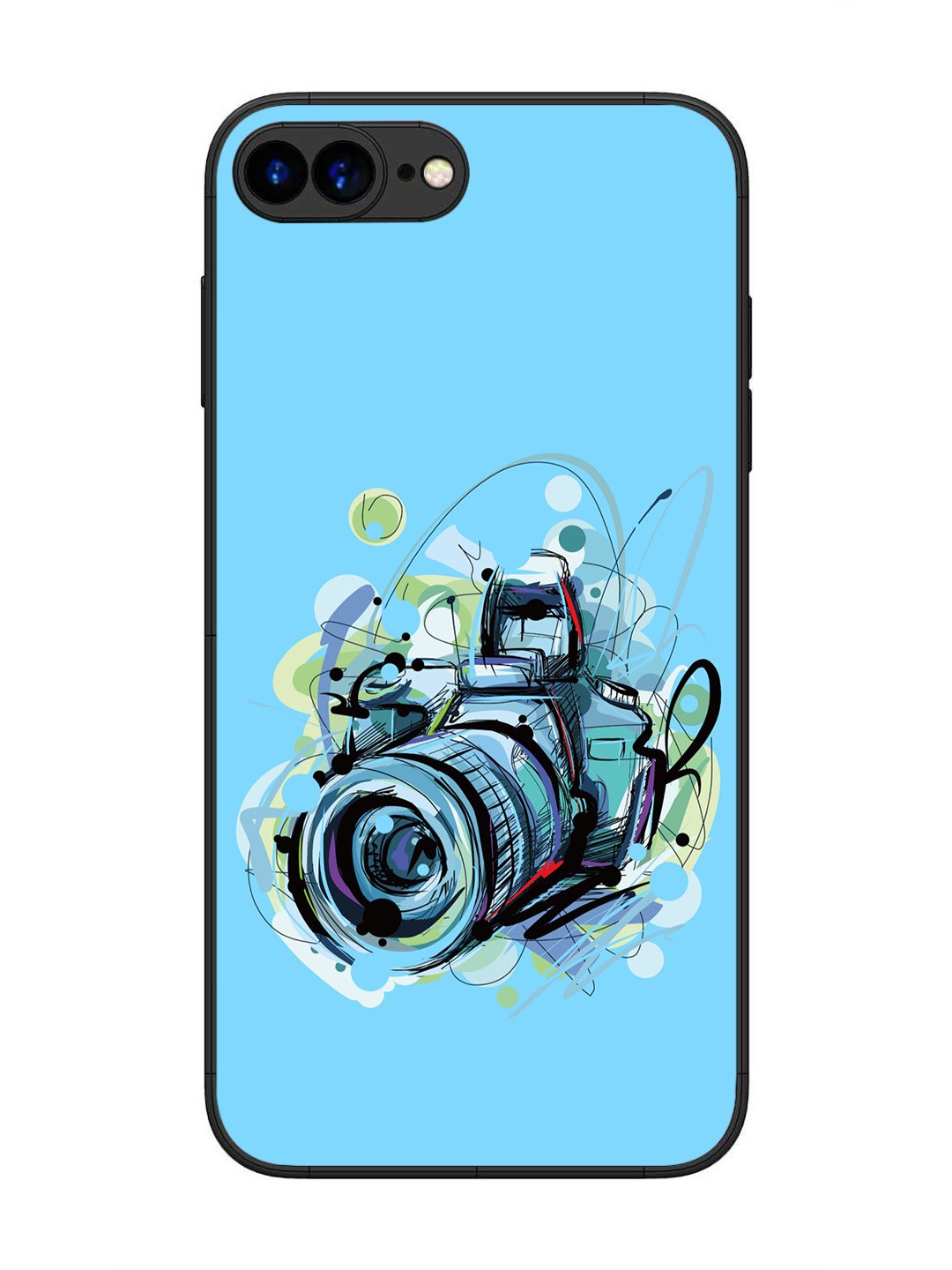 iPhone 8 Plus Camera Blue Background