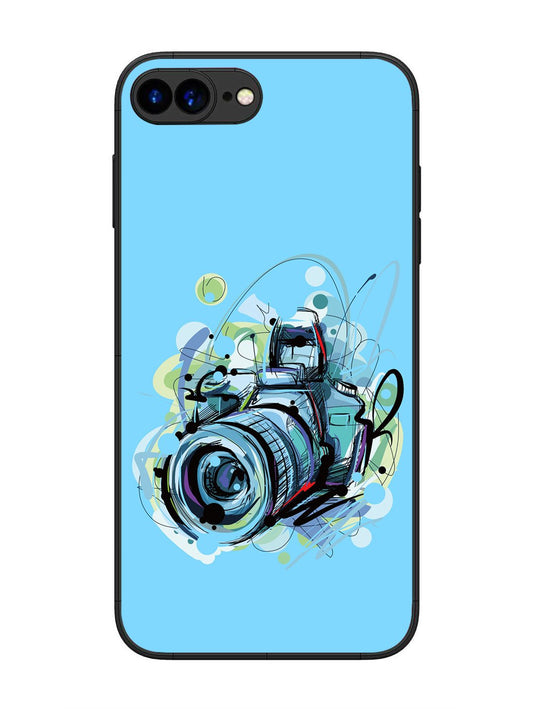 iPhone 8 Plus Camera Blue Background
