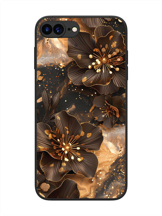 iPhone 8 Plus Golden Flowars