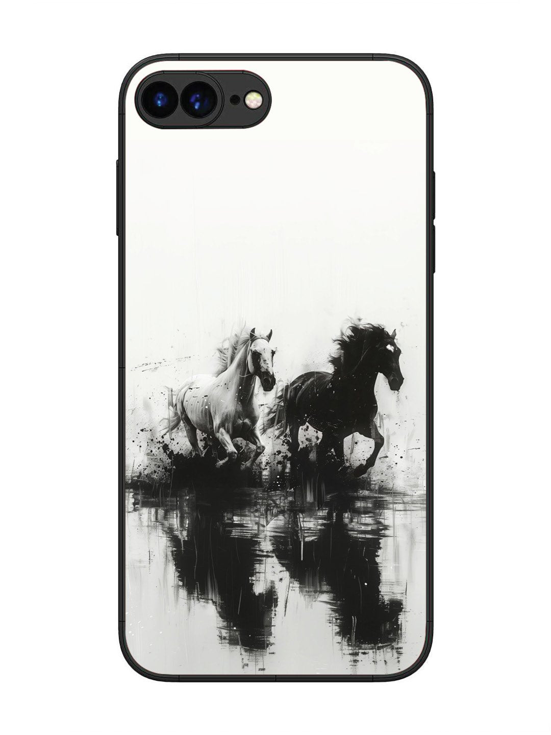 iPhone 7 Plus Black & White Horse